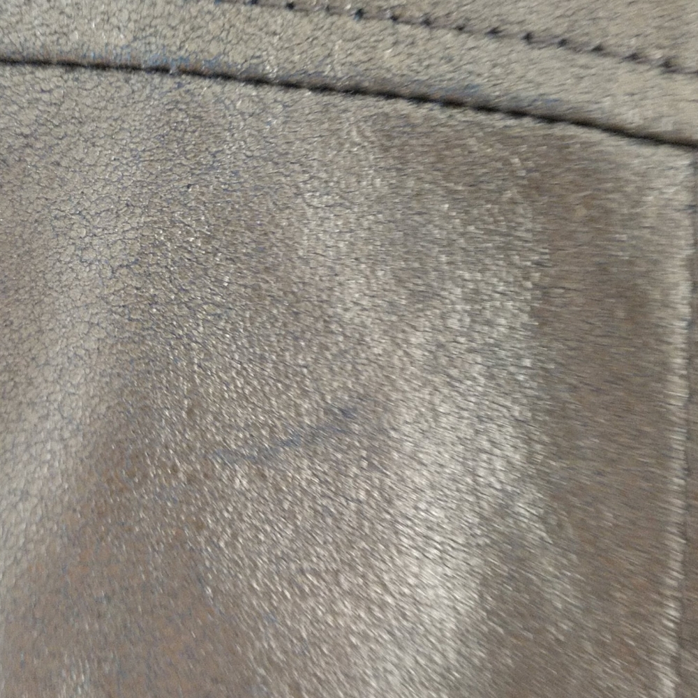 NWT Lauren Ralph Lauren Gold Leather Jacket with Black Collar 8 - Picture 5 of 8